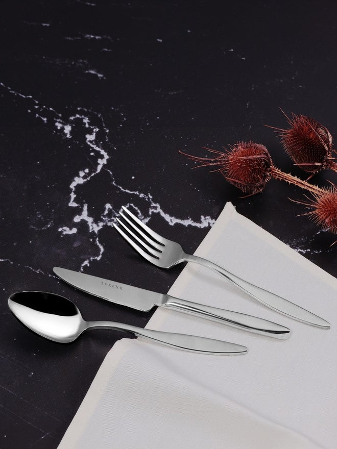 Serenk Milan 18-Piece Premium 18/10 Stainless Steel Cutlery Set - Image 3